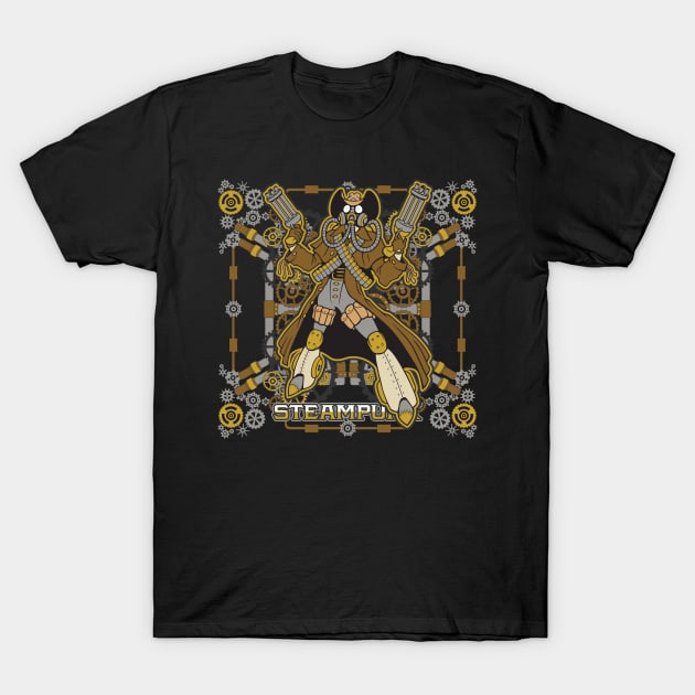 Steampunk Mechanical Cowboy T-Shirt by RadStar